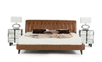 Modrest Bourbon Modern Brown Leather Bed Model VG2TBF-AU01-51