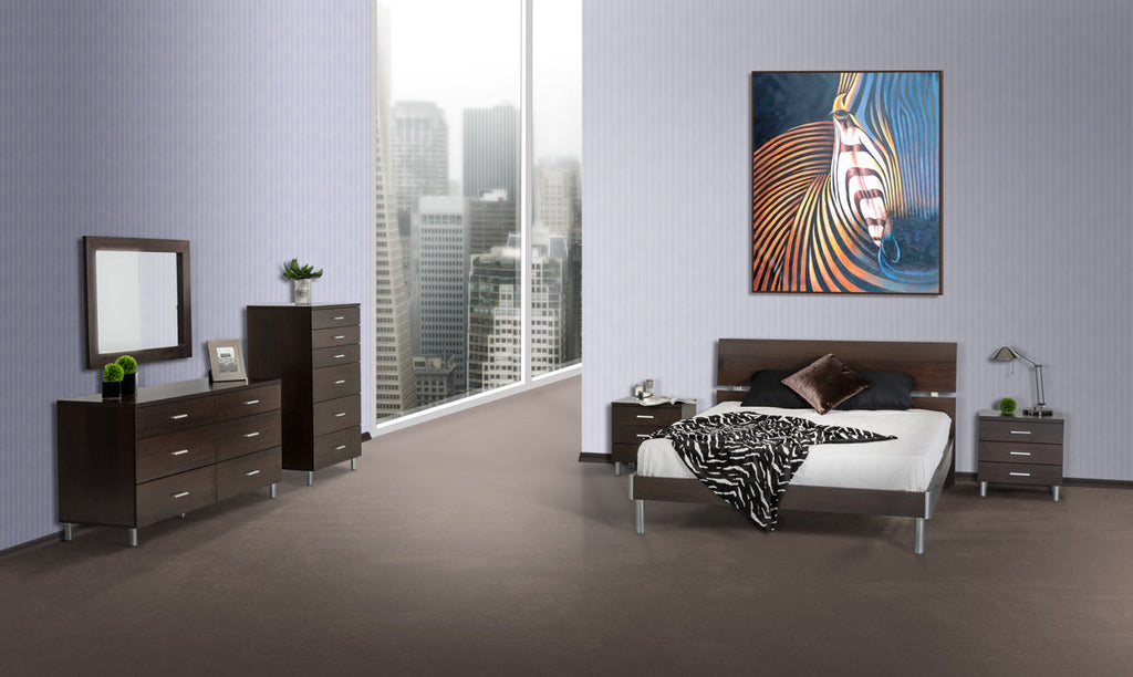 Queen Modrest Bravo Modern Wenge Bed Model VGDEBRAVO-BED-WGE-Q