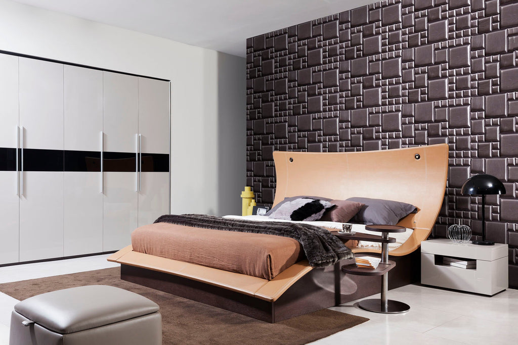 Queen Modrest Hercules Modern Bed With Lights Model VGWCC581A-Q