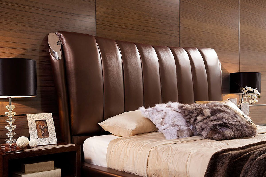 Queent Temptation Caesar Italian Classical Design Leather Platform King Bed Model VGWCTEM-8C301A-Q