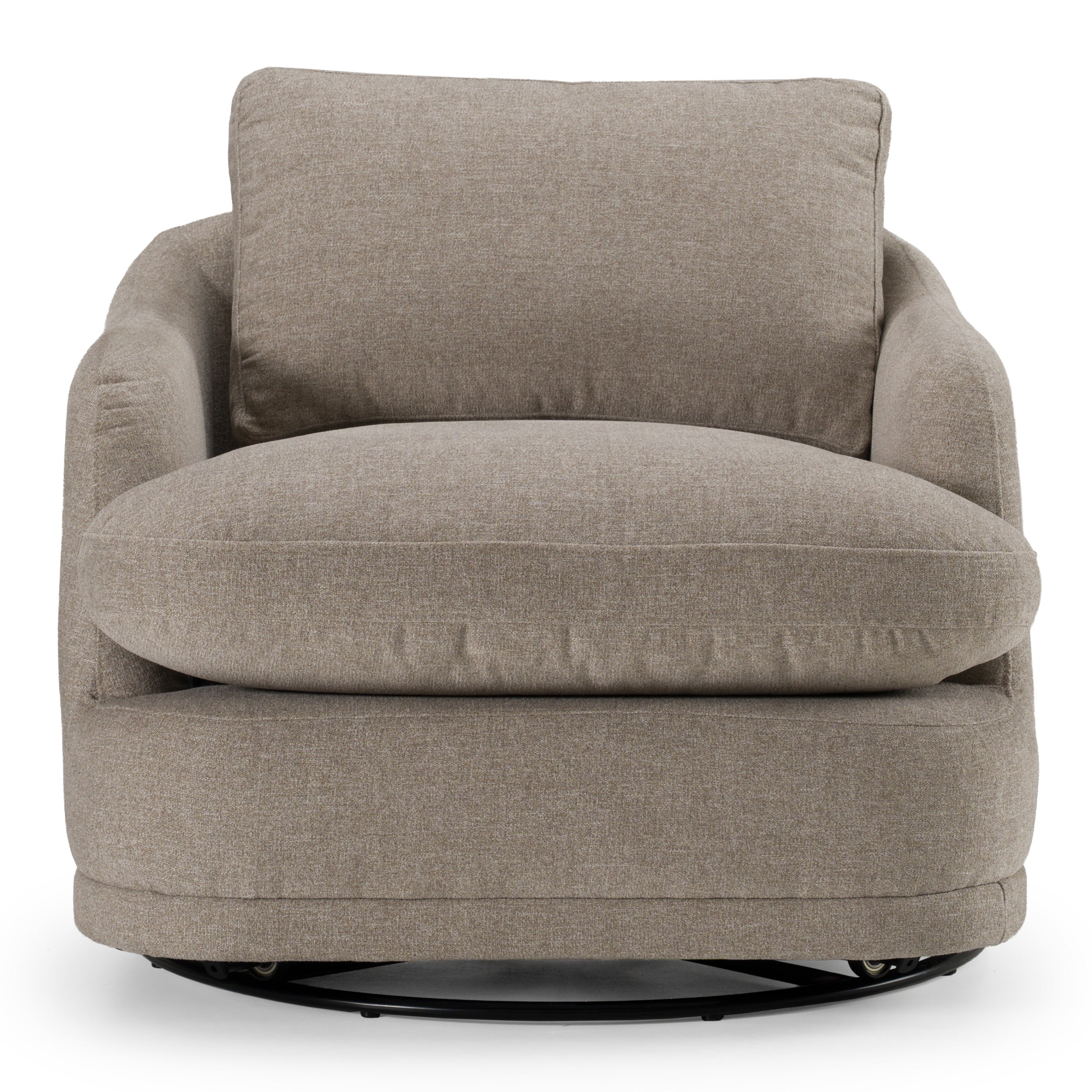 Divani Casa Chantry Modern Grey Sand Fabric Swivel Accent Chair Model VGKK-KF.8592-CHR-SAND