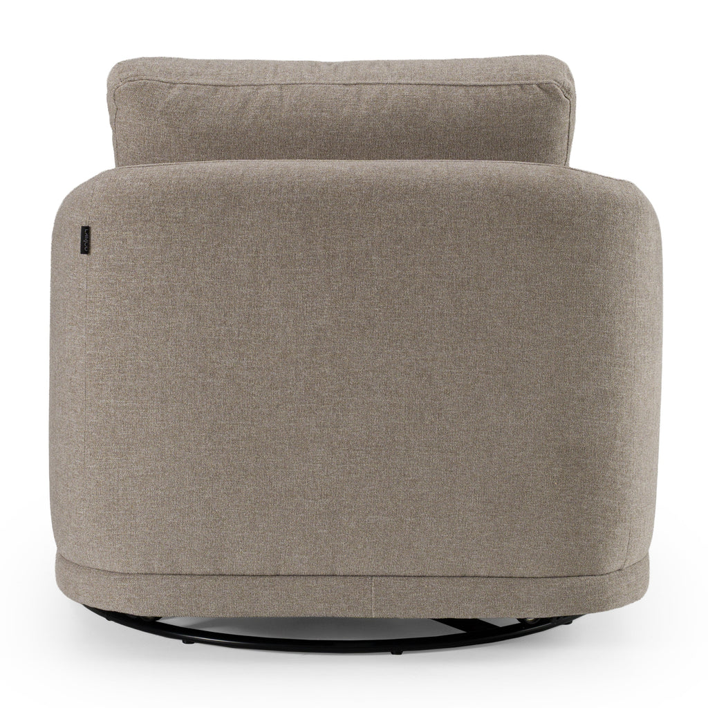 Divani Casa Chantry Modern Grey Sand Fabric Swivel Accent Chair Model VGKK-KF.8592-CHR-SAND