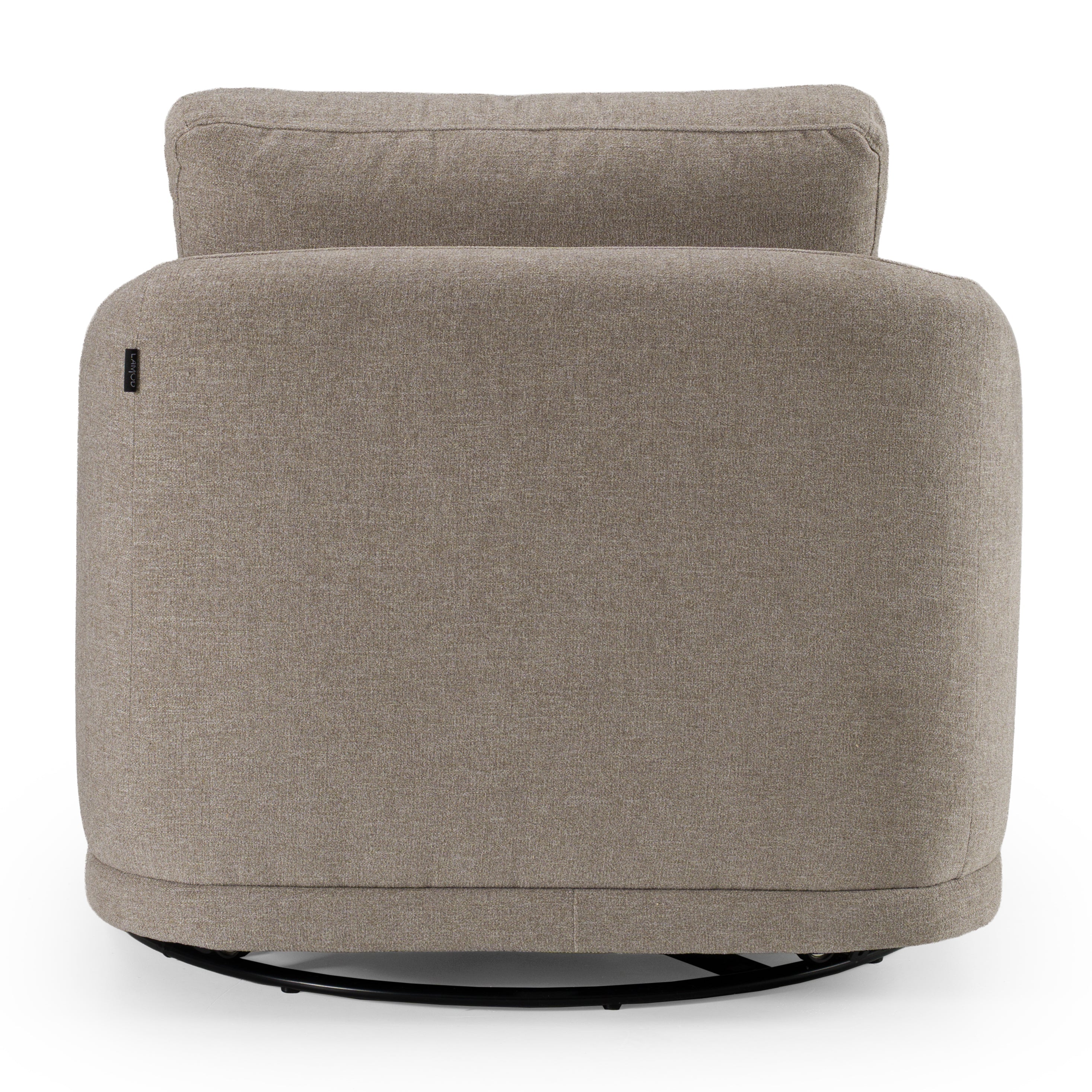 Divani Casa Chantry Modern Grey Sand Fabric Swivel Accent Chair Model VGKK-KF.8592-CHR-SAND