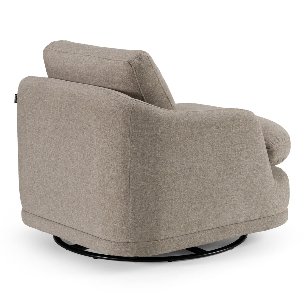Divani Casa Chantry Modern Grey Sand Fabric Swivel Accent Chair Model VGKK-KF.8592-CHR-SAND