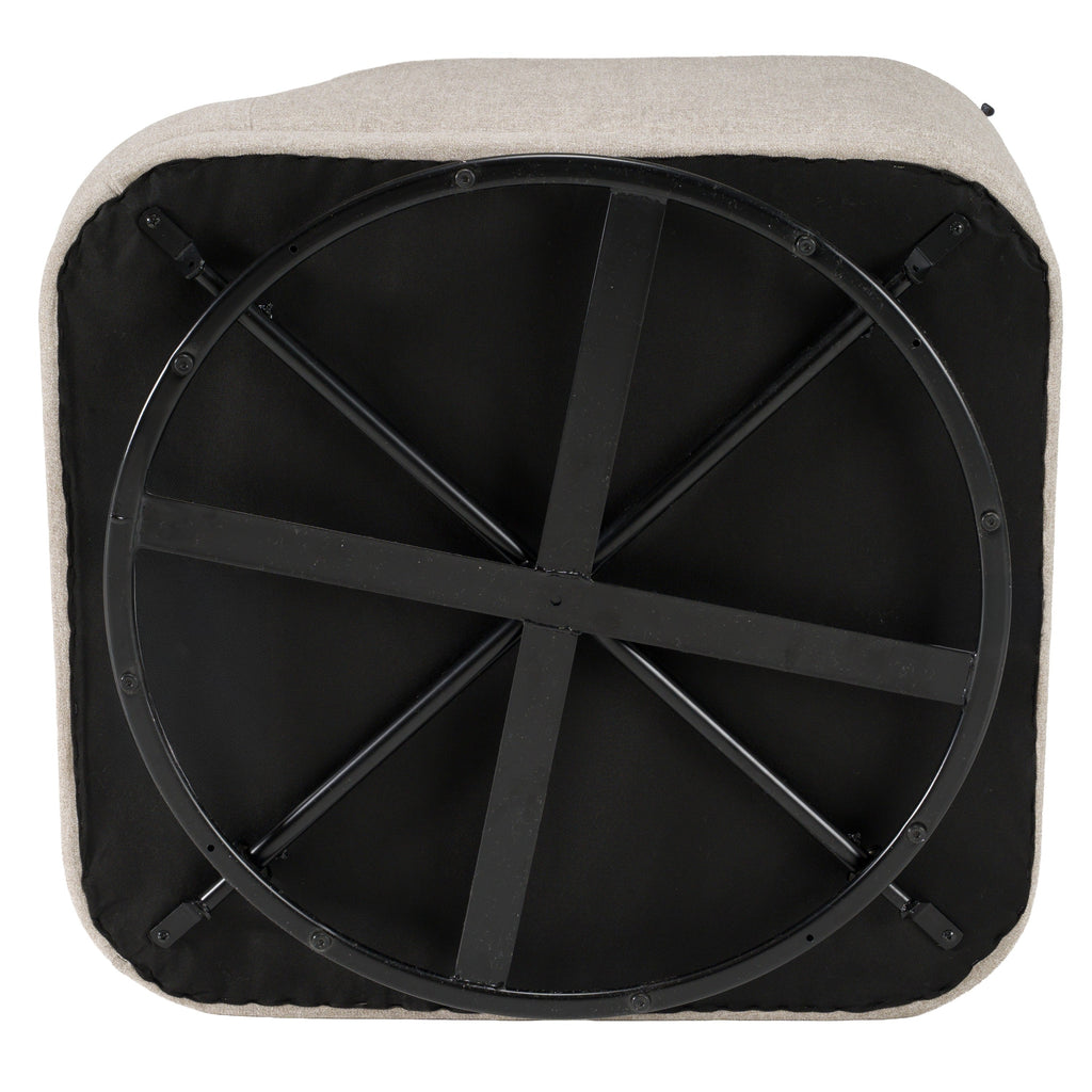 Divani Casa Chantry Modern Grey Sand Fabric Swivel Accent Chair Model VGKK-KF.8592-CHR-SAND