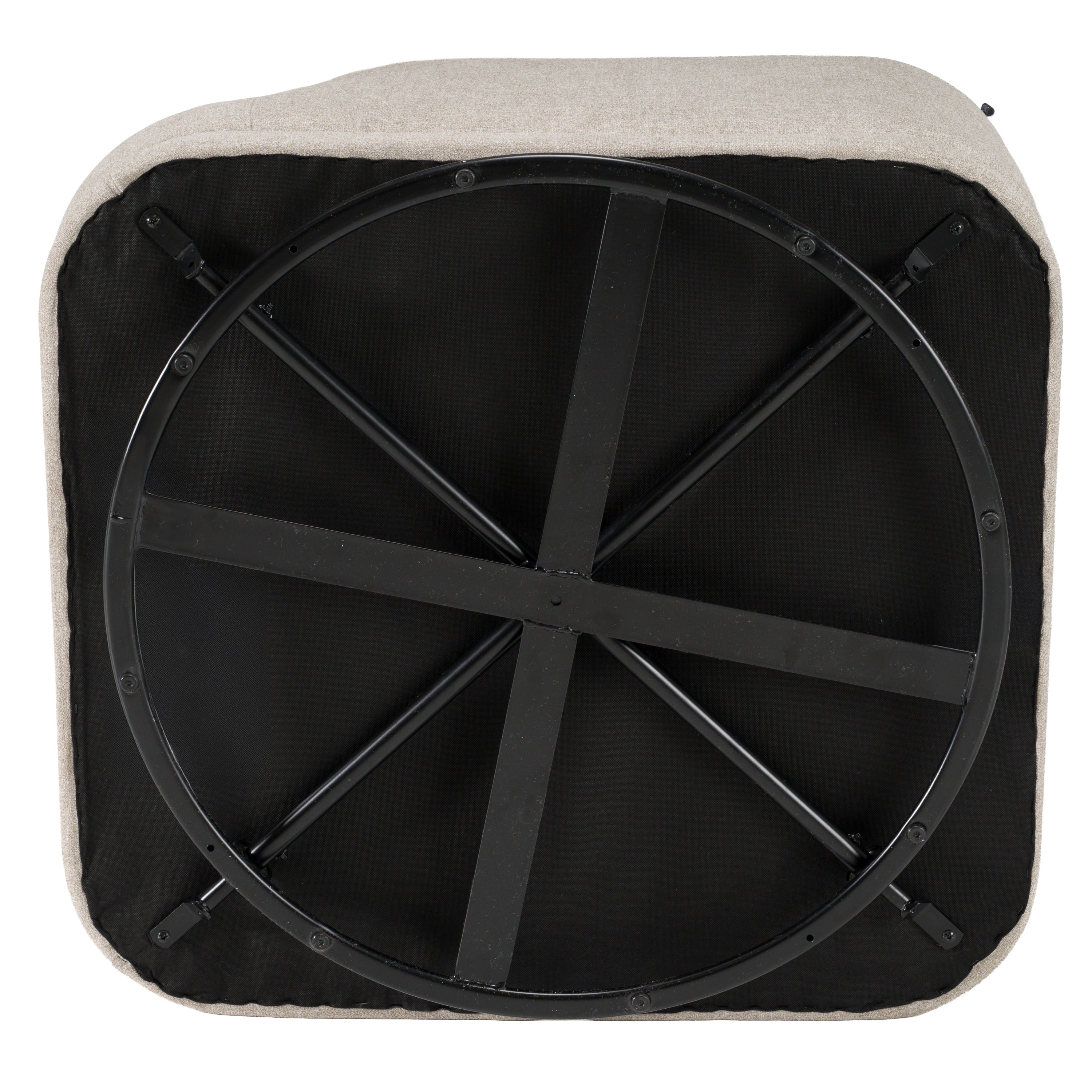 Divani Casa Chantry Modern Grey Sand Fabric Swivel Accent Chair Model VGKK-KF.8592-CHR-SAND