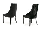 A&X Charlotte Black Velour Dining Chair (Set Of 2) Model VGUNAA031