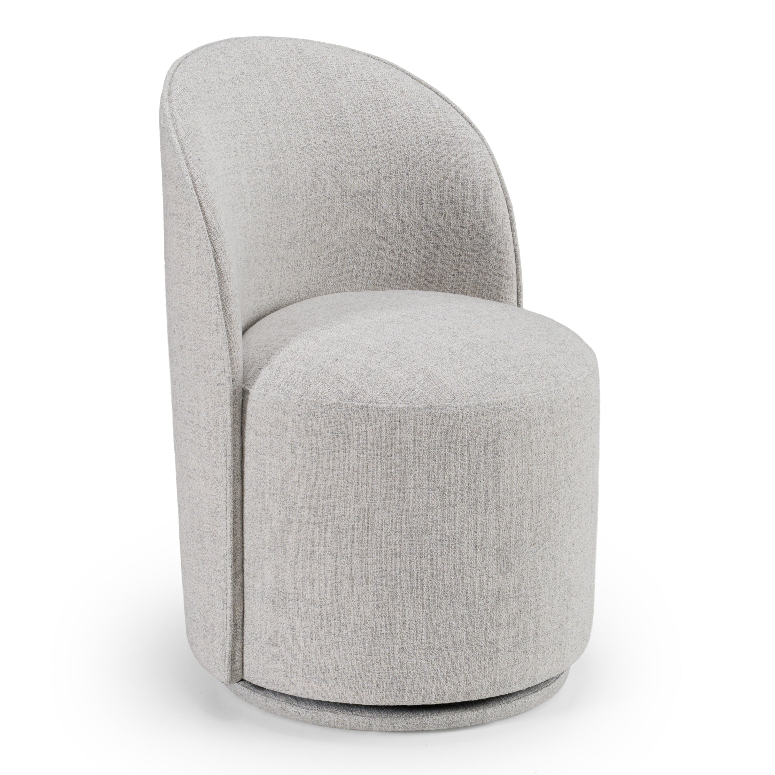 Modrest Correa Modern Light Grey Fabric Swivel Dining Chair Model VGKK-KF.Y1179-LTGRY