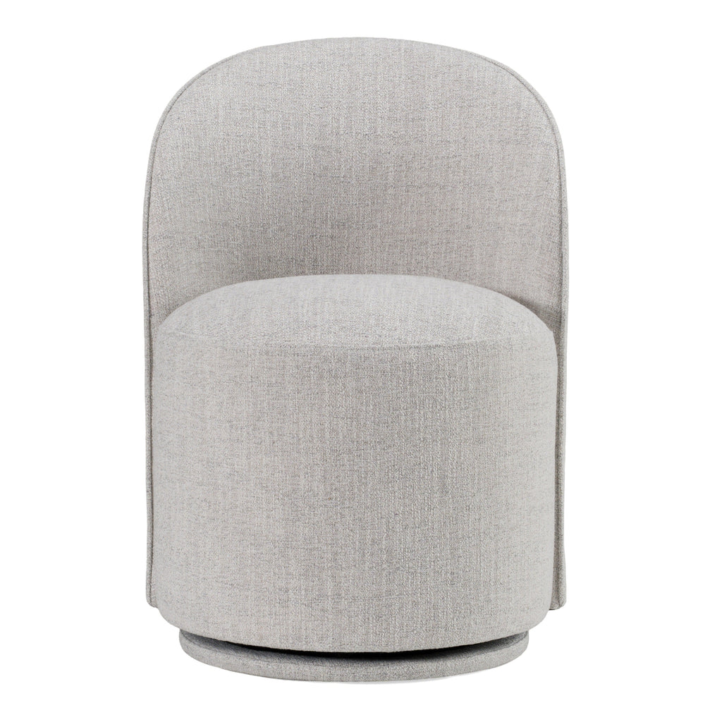 Modrest Correa Modern Light Grey Fabric Swivel Dining Chair Model VGKK-KF.Y1179-LTGRY