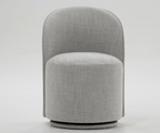 Modrest Correa Modern Light Grey Fabric Swivel Dining Chair Model VGKK-KF.Y1179-LTGRY