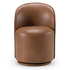 Modrest Correa Modern Brown Vegan Leather Swivel Dining Chair Model VGKK-KF.Y1179-BRN