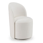 Modrest Correa Modern White Fabric Swivel Dining Chair Model VGKK-KF.Y1179-WHT