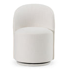 Modrest Correa Modern White Fabric Swivel Dining Chair Model VGKK-KF.Y1179-WHT