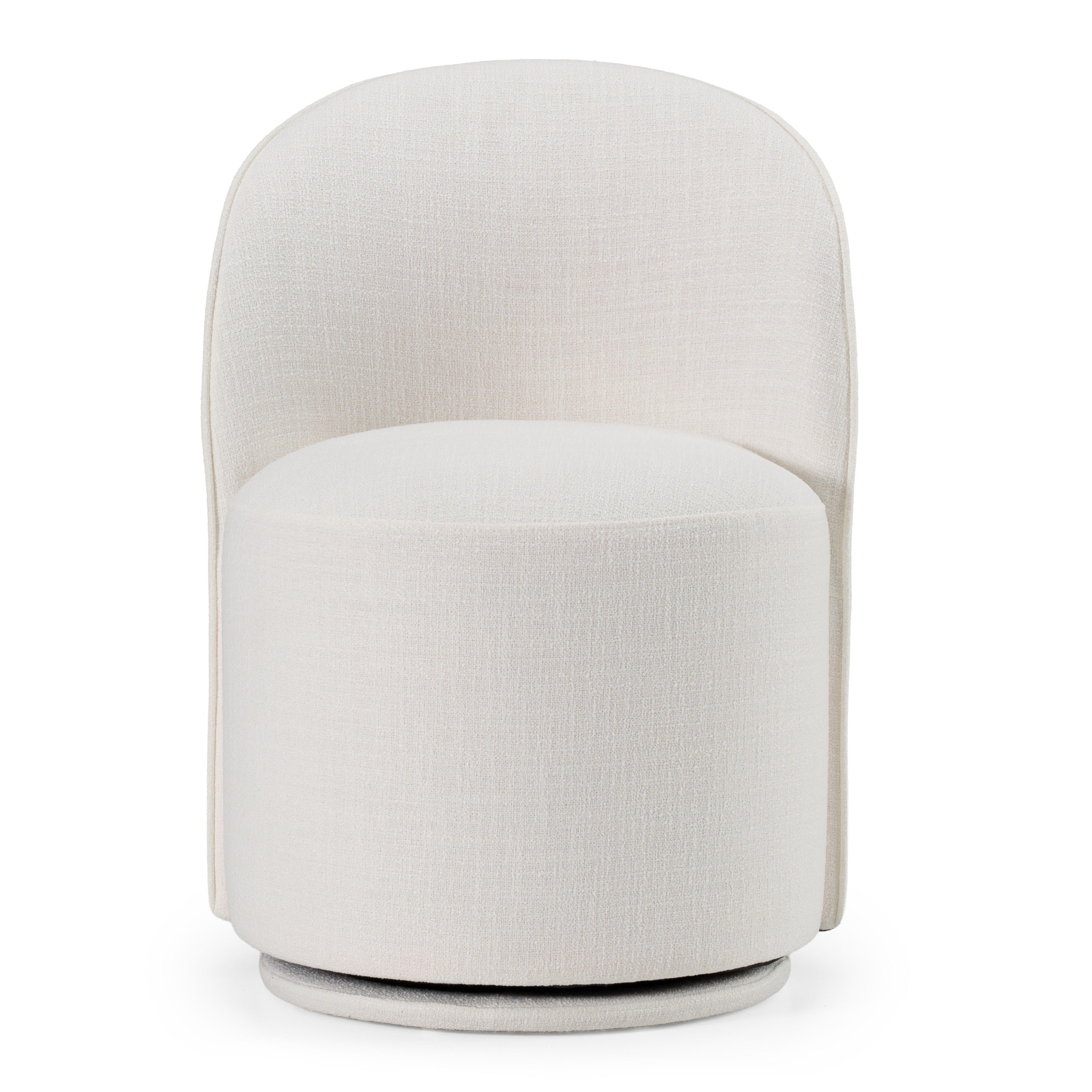 Modrest Correa Modern White Fabric Swivel Dining Chair Model VGKK-KF.Y1179-WHT