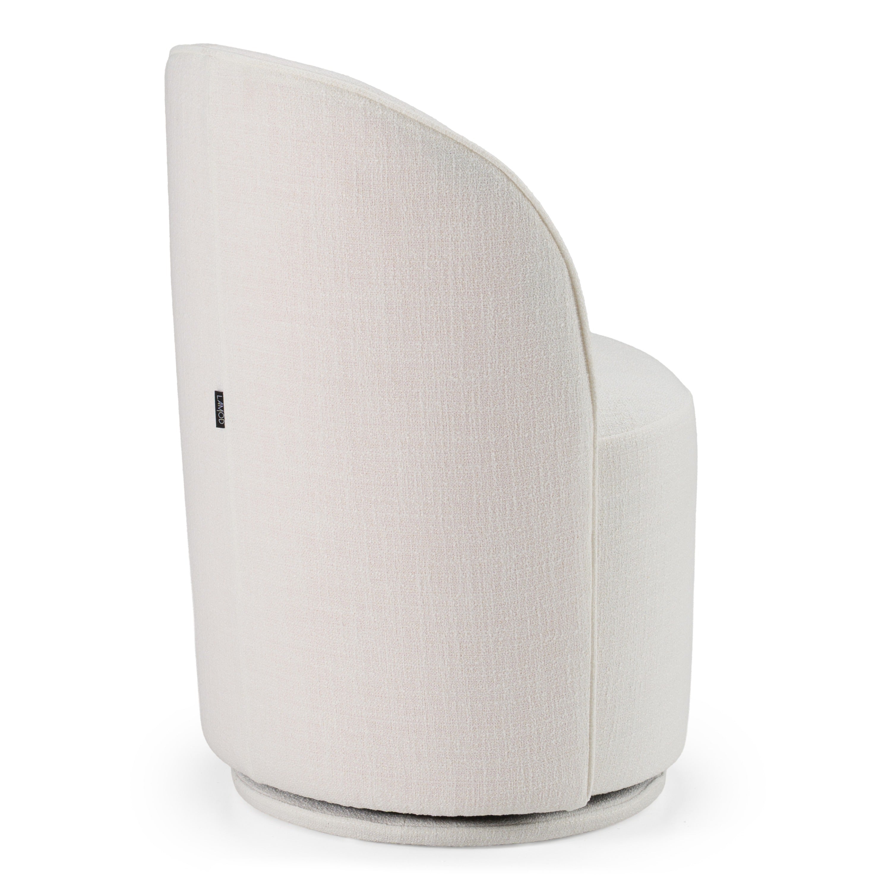 Modrest Correa Modern White Fabric Swivel Dining Chair Model VGKK-KF.Y1179-WHT