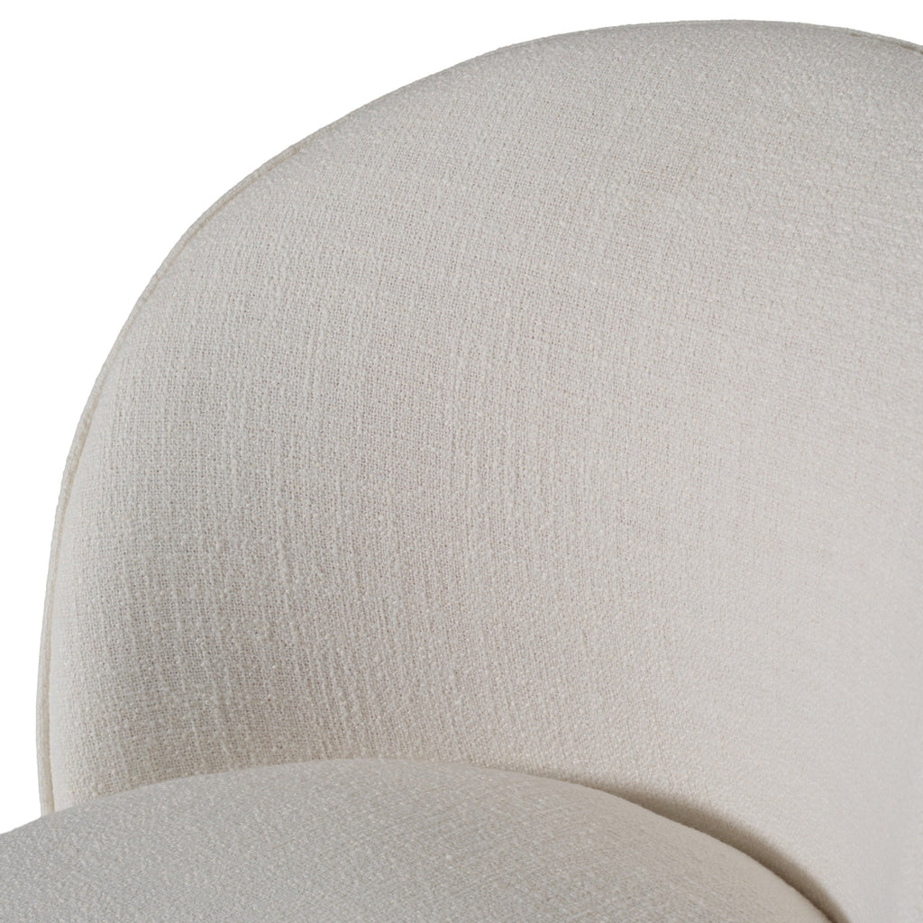 Modrest Correa Modern White Fabric Swivel Dining Chair Model VGKK-KF.Y1179-WHT