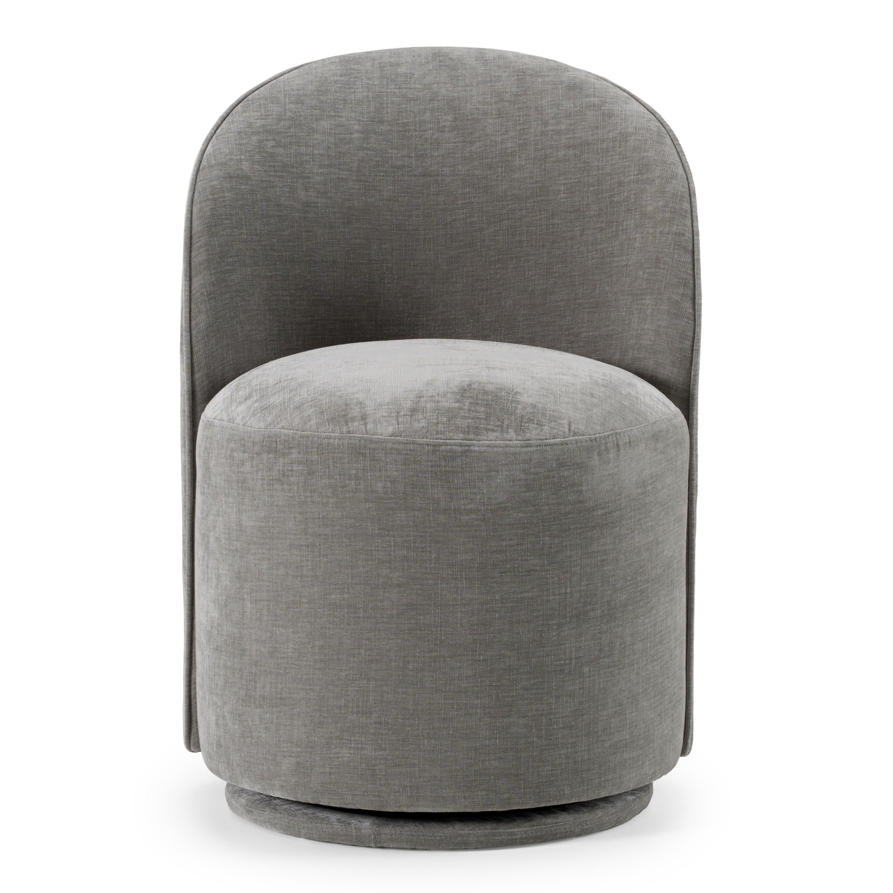 Modrest Correa Modern Dove Grey Fabric Swivel Dining Chair Model VGKK-KF.Y1179-DOVE