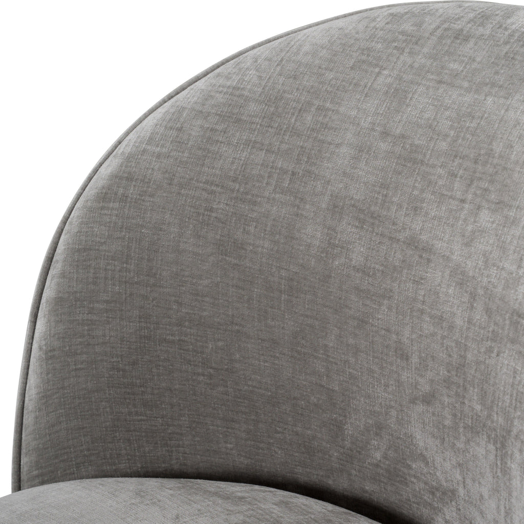Modrest Correa Modern Dove Grey Fabric Swivel Dining Chair Model VGKK-KF.Y1179-DOVE