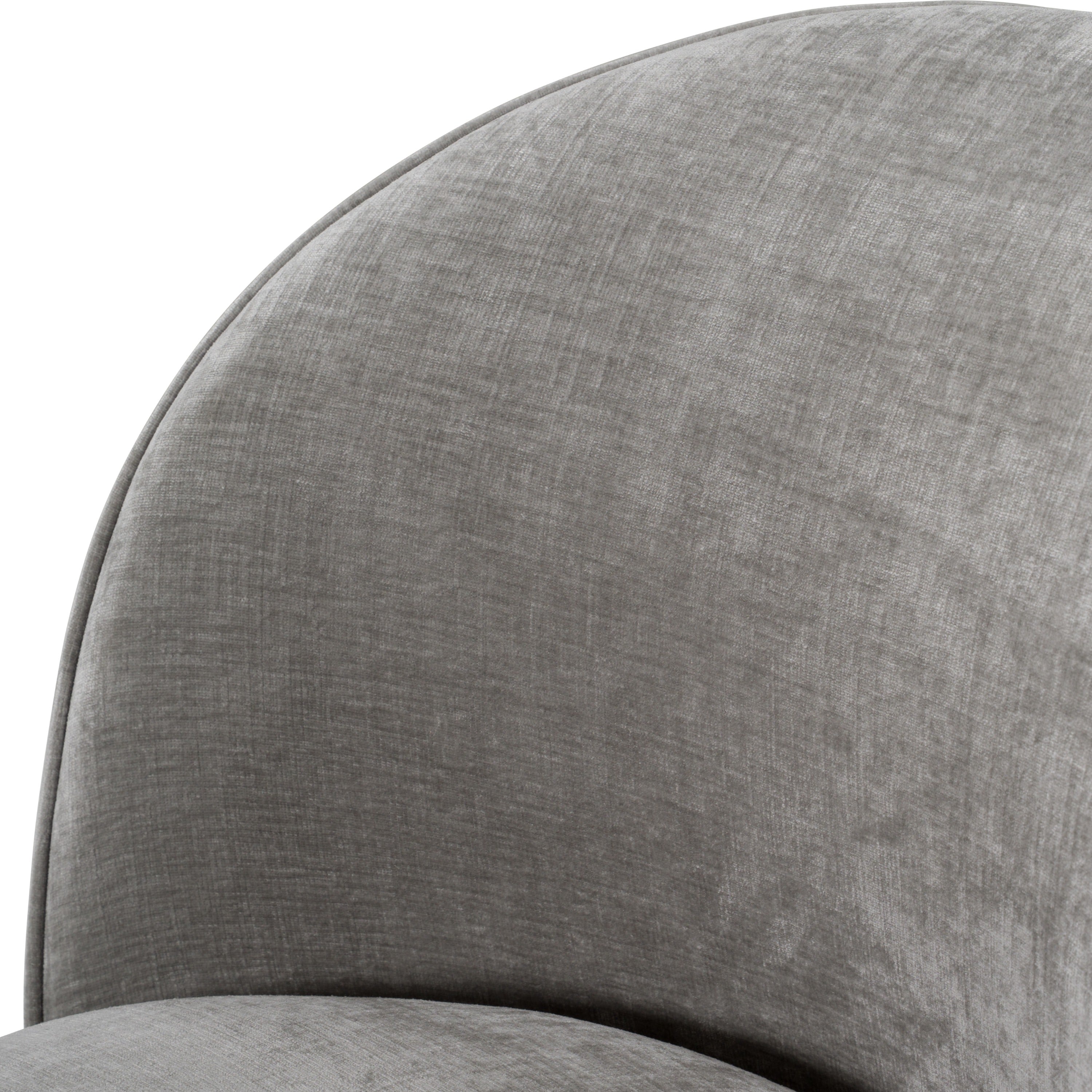 Modrest Correa Modern Dove Grey Fabric Swivel Dining Chair Model VGKK-KF.Y1179-DOVE