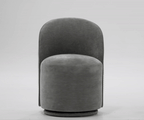 Modrest Correa Modern Dove Grey Fabric Swivel Dining Chair Model VGKK-KF.Y1179-DOVE