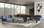 Divani Casa Forman Modern Blue Fabric Modular Sectional Sofa Model VGOD-ZW-23029-SECT