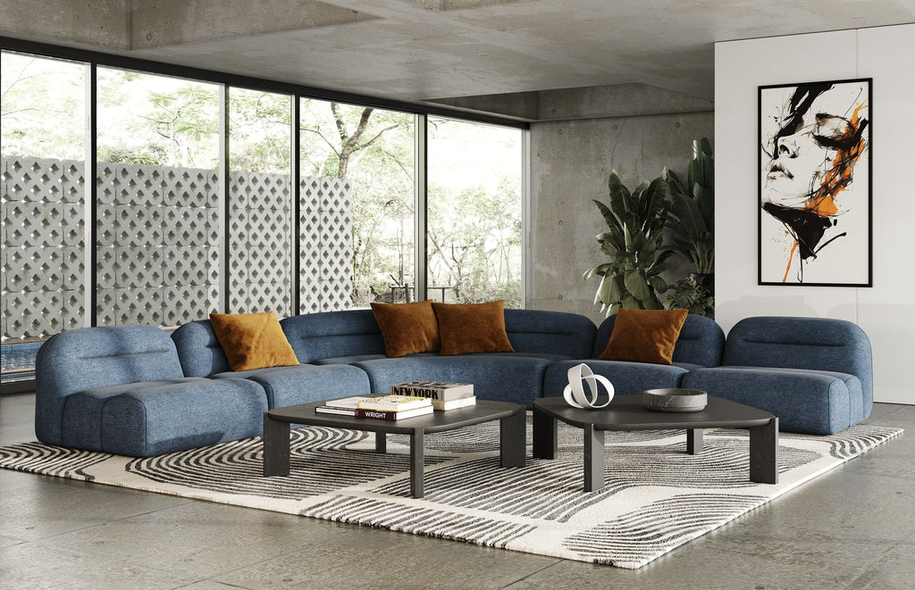 Divani Casa Forman Modern Blue Fabric Modular Sectional Sofa Model VGOD-ZW-23029-MOD-BLU