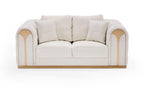 Divani Casa Dosie Modern Beige Fabric Sofa & Loveseat Set Model VGBNS-9368-SET-BGE