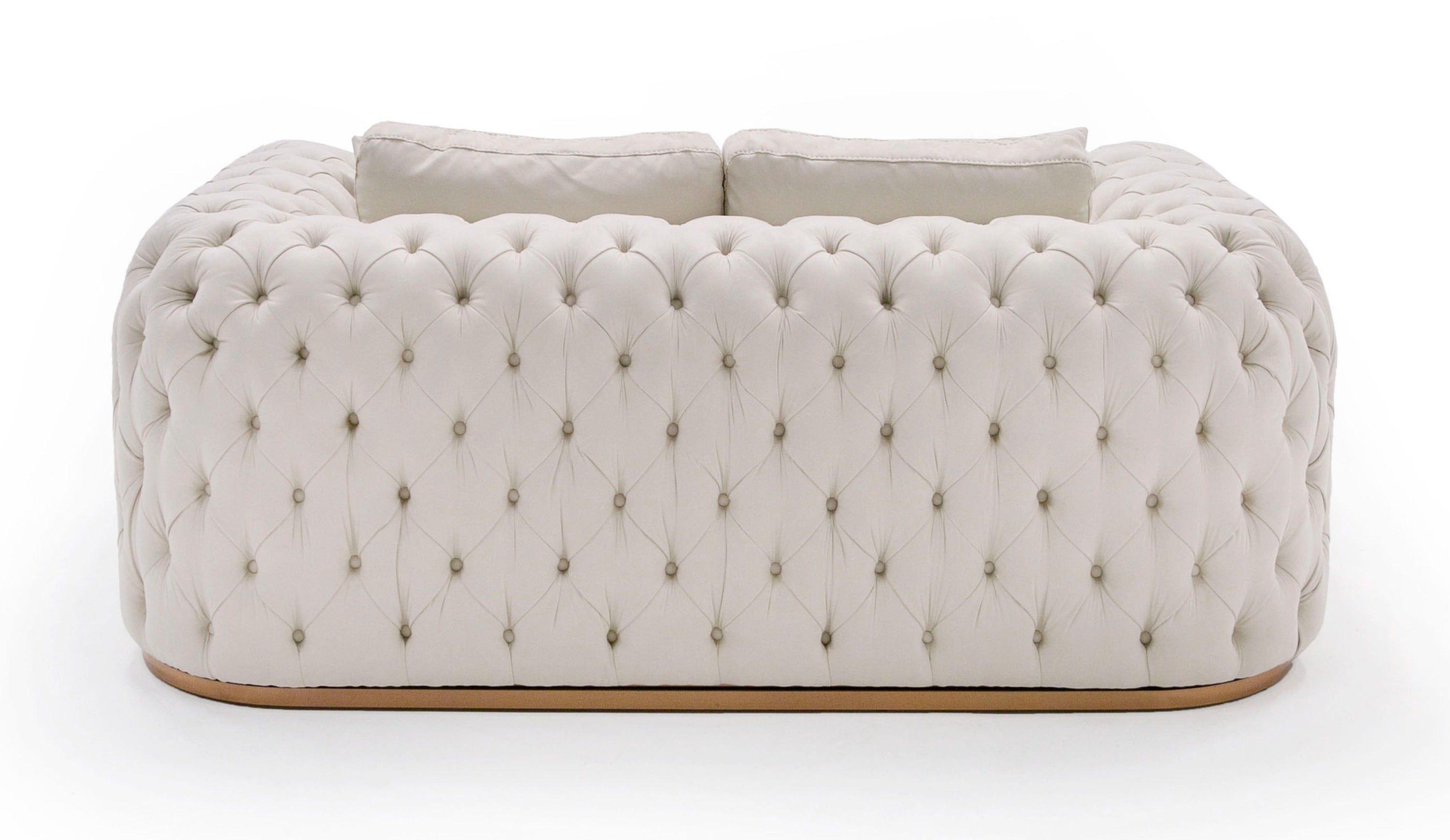 Divani Casa Dosie Modern Beige Fabric Sofa & Loveseat Set Model VGBNS-9368-SET-BGE