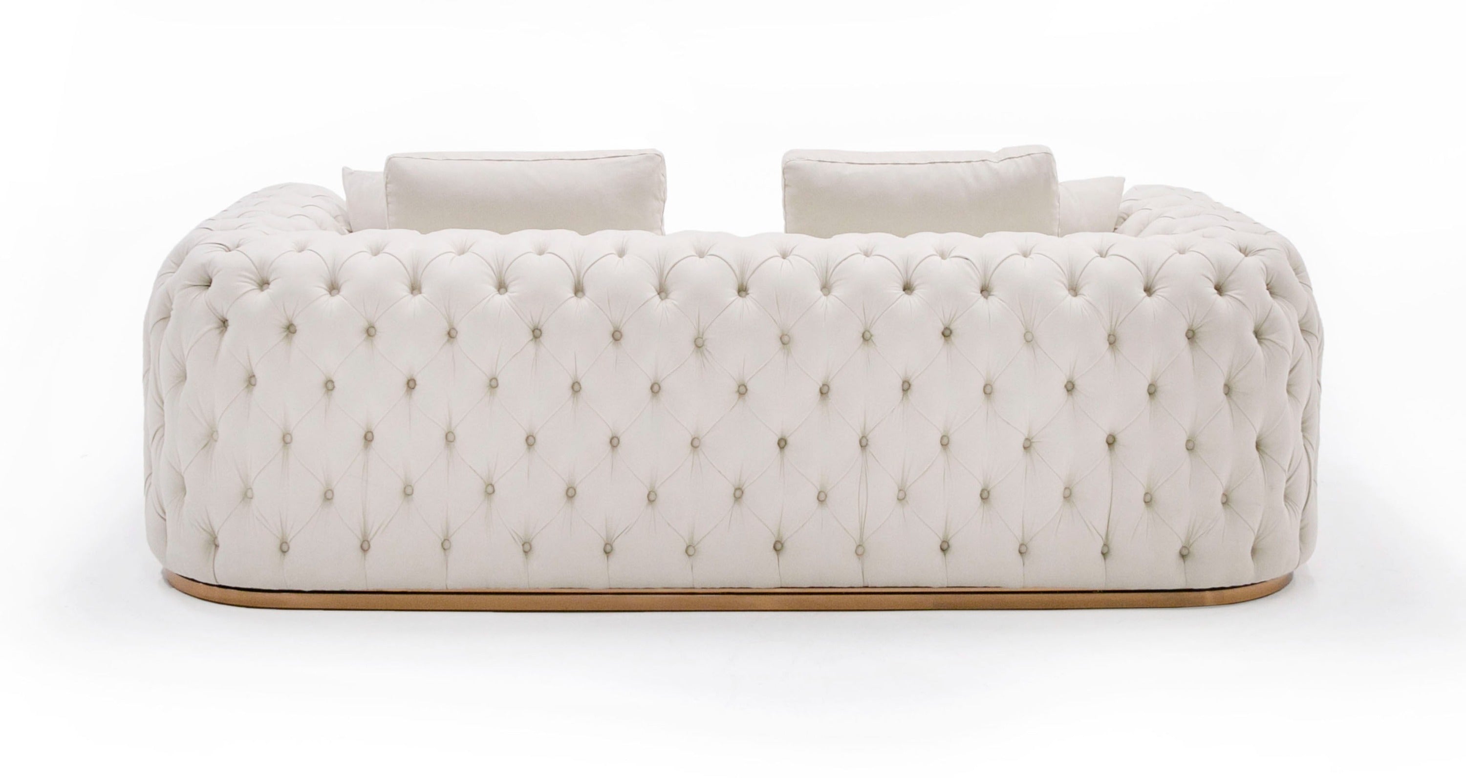 Divani Casa Dosie Modern Beige Fabric Sofa & Loveseat Set Model VGBNS-9368-SET-BGE