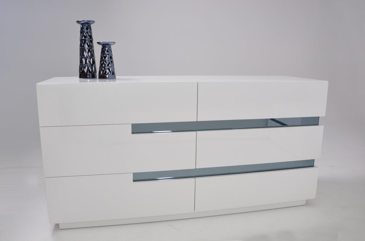 Elbrus White Modern Leather Platform Bed Model VGKCELBRUS-WHT