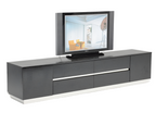 A&X Skyline Modern Black Crocodile Lacquer Tv Stand Model VGUNAK588-230-BLK