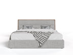 Modrest Dustin Modern Grey Fabric & Walnut Trimmed Bedroom Set Model VGMABR-99-BED-SET