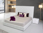 Elbrus White Modern Leather Platform Bed Model VGKCELBRUS-WHT