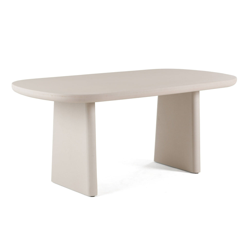Modrest Evermore Modern Grey Faux Cement Oval Dining Table Model VGGM-1752-GRY