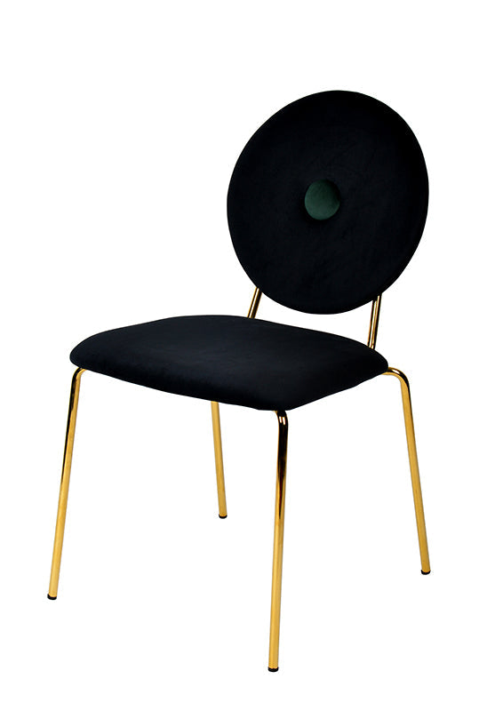 Modrest Justine Modern Black & Green Velvet Dining Chair Model VGFHFDC8045-BLKGRN