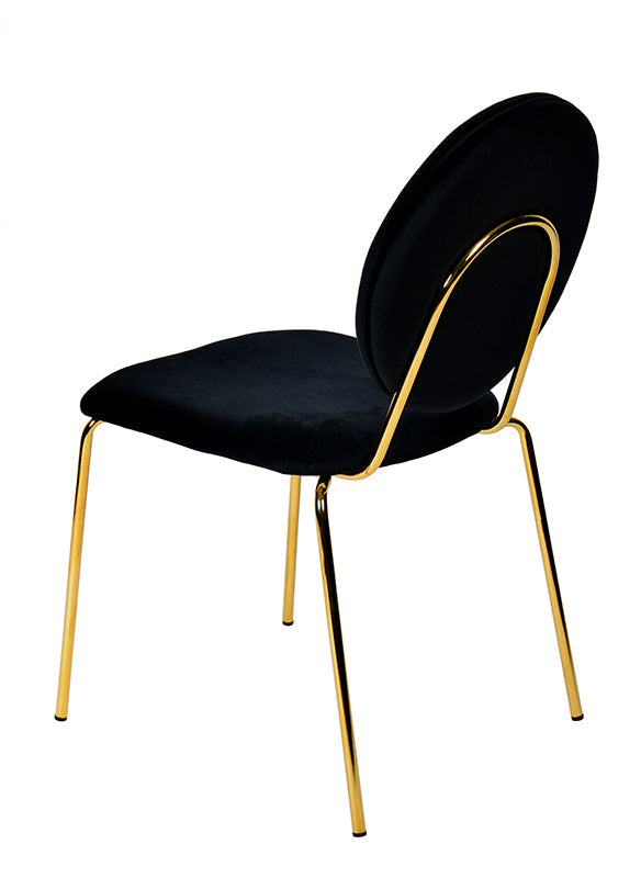 Modrest Justine Modern Black & Green Velvet Dining Chair Model VGFHFDC8045-BLKGRN