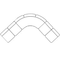 Divani Casa Forman Modern Blue Fabric Modular Sectional Sofa 5 Piece Sectional Model VGOD-ZW-23029-MOD-BLU-5-Piece Sectional