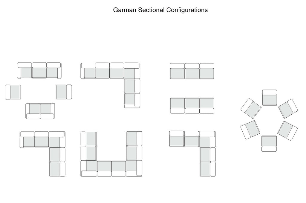 Divani Casa Garman Modern Light Grey U Shaped Sectional Sofa Model VGKKKF2651-6-USHP-GRY-SECT