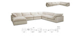 Divani Casa Garman Modern Light Grey U Shaped Sectional Sofa Model VGKKKF2651-6-USHP-GRY-SECT