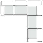 Divani Casa Garman Modern Light Grey Modular Sectional Sofa 5 Piece Sectional Model VGKKKF2651-MOD-GRY-SECT-5-Piece Sectional