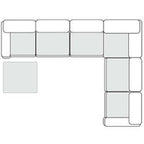 Divani Casa Garman Modern Light Grey Modular Sectional Sofa 7 Piece Sectional Model VGKKKF2651-MOD-GRY-SECT-7-Piece Sectional