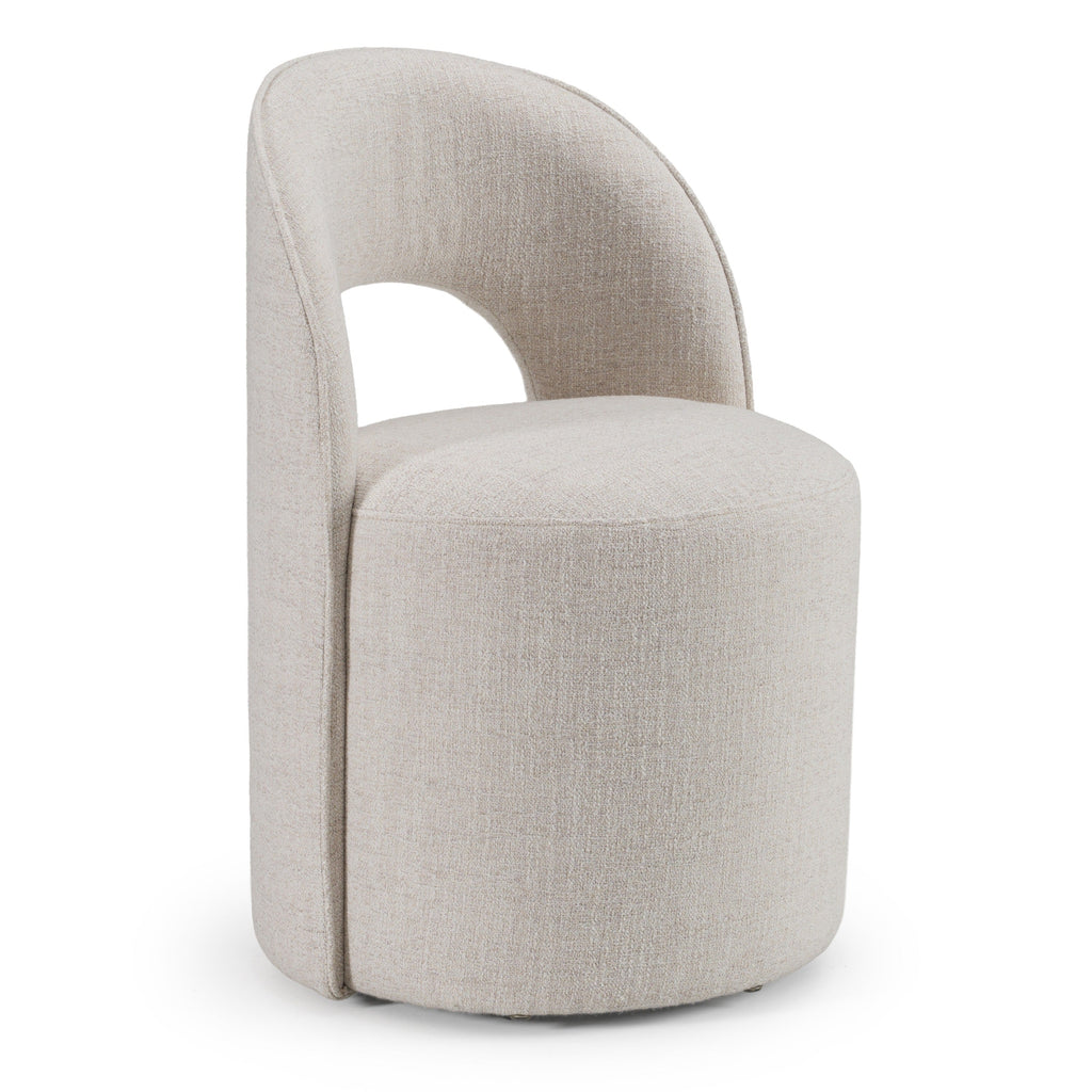 Modrest Gordon Modern Cream Fabric Swivel Dining Chair Model VGKK-KF-Y2176-CRM