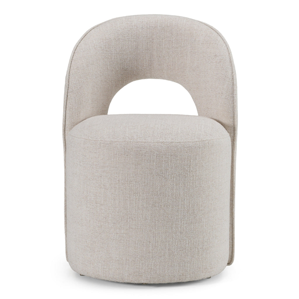 Modrest Gordon Modern Cream Fabric Swivel Dining Chair Model VGKK-KF-Y2176-CRM