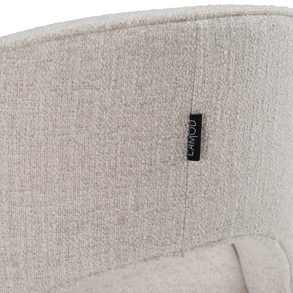 Modrest Gordon Modern Cream Fabric Swivel Dining Chair Model VGKK-KF-Y2176-CRM