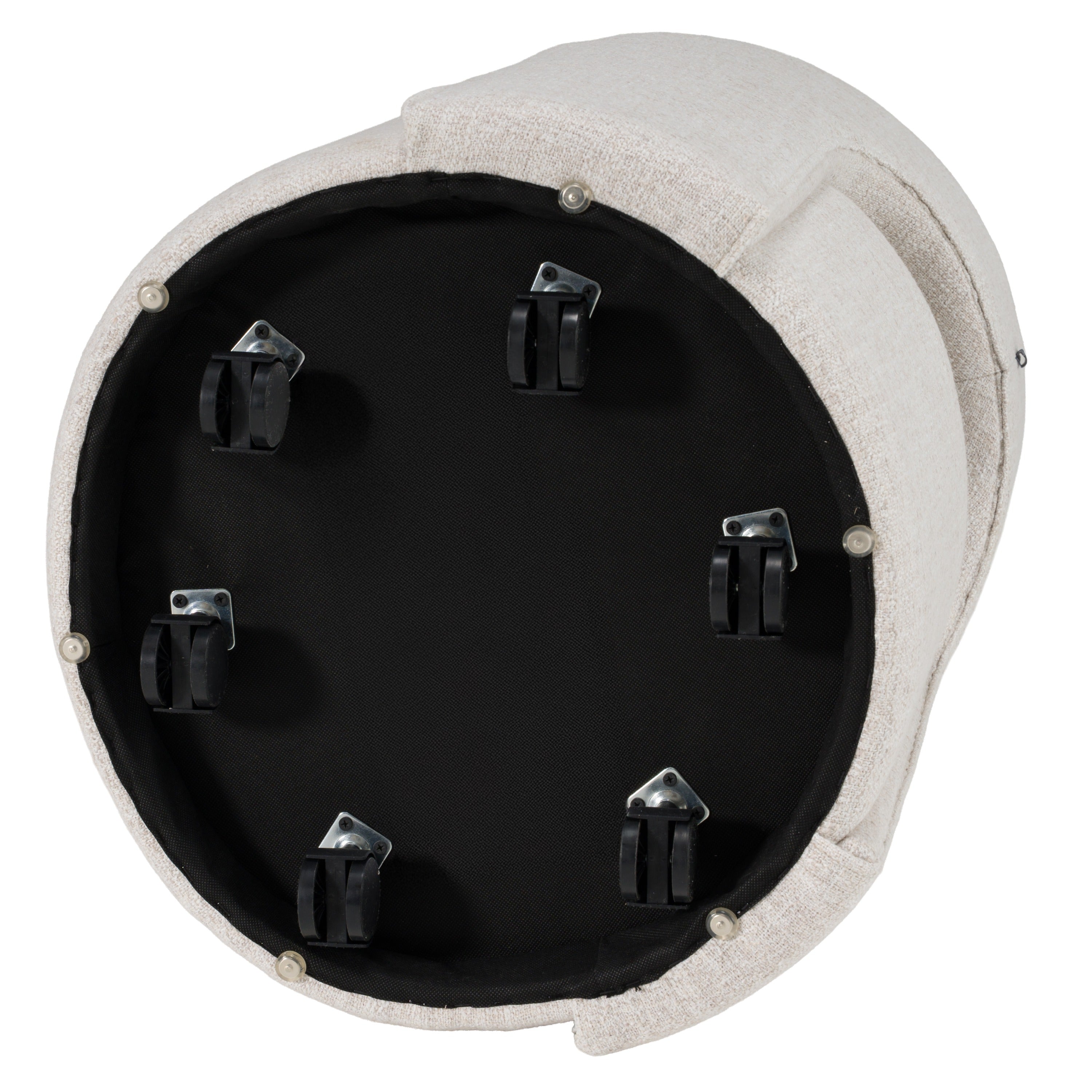 Modrest Gordon Modern Cream Fabric Swivel Dining Chair Model VGKK-KF-Y2176-CRM