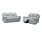 Divani Casa Hearst Modern Grey Leatherette Loveseat With Recliners Model VGMB-R027B-GRY-LOVE
