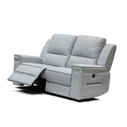 Divani Casa Hearst Modern Grey Leatherette Loveseat With Recliners Model VGMB-R027B-GRY-LOVE