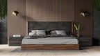 Nova Domus Rado Modern Walnut & Volcanic Slate Bed Model VGACRADO-WAL-BED