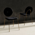 Modrest Justine Modern Black & Green Velvet Dining Chair Model VGFHFDC8045-BLKGRN