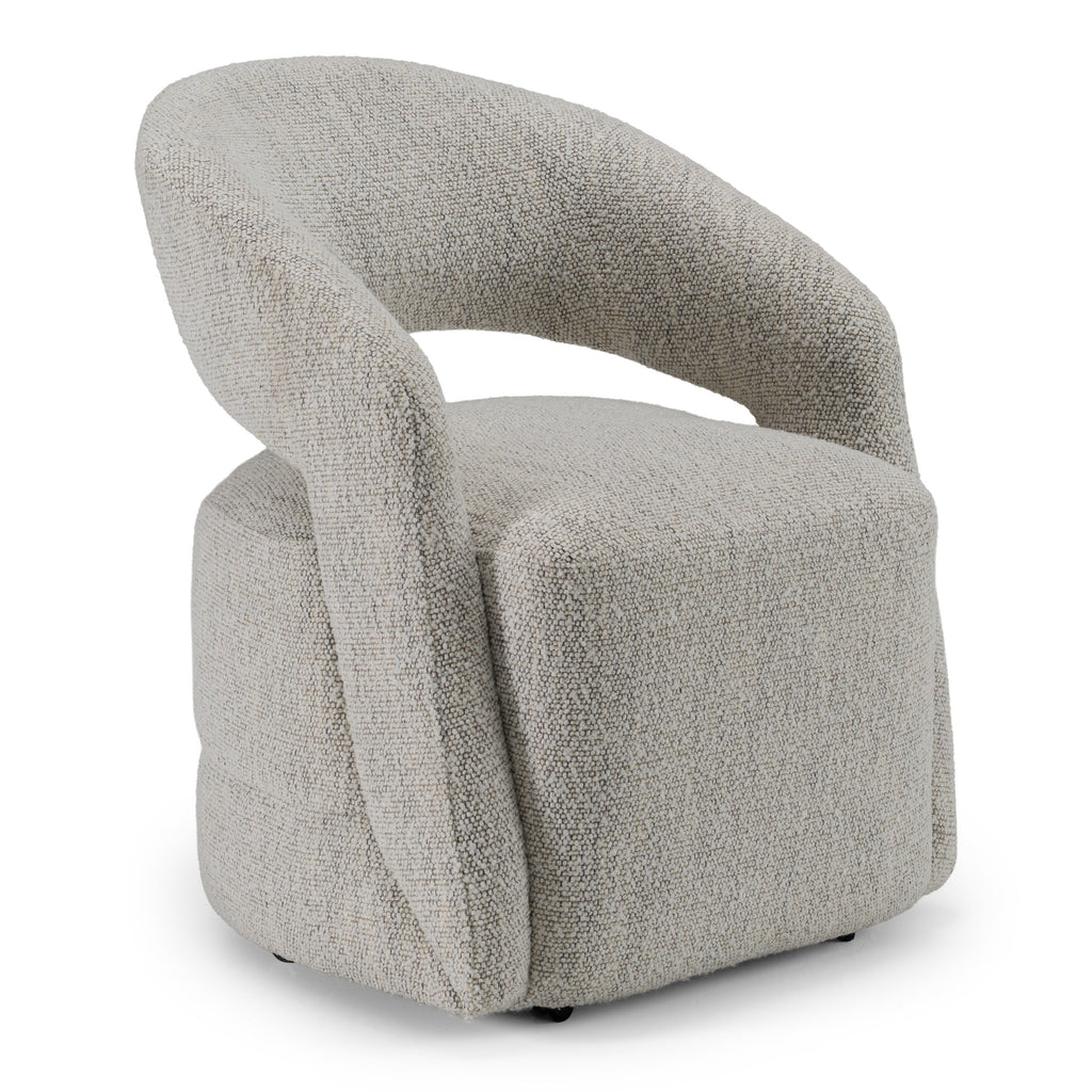 Modrest Kadoka Modern Light Grey Fabric Dining Chair With Castor Wheels Model VGKK-KF-Y2228-LTGRY